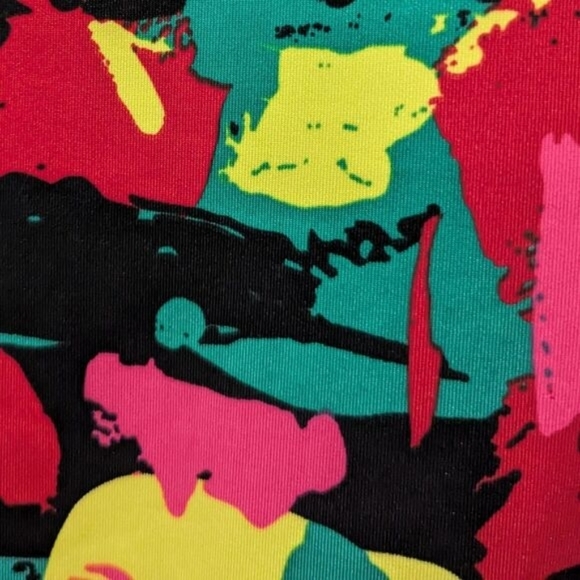 Zumba Wear Bright Multicolor Colorful Yellow Red Dance Activewear Leggings XXL - Picture 3 of 12